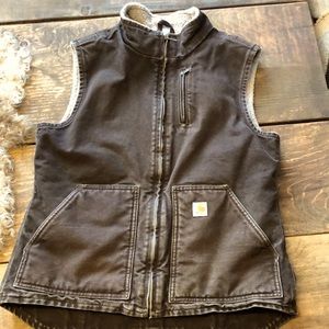 Carhartt Womens Sherpa lined  vest size 8/10 medium